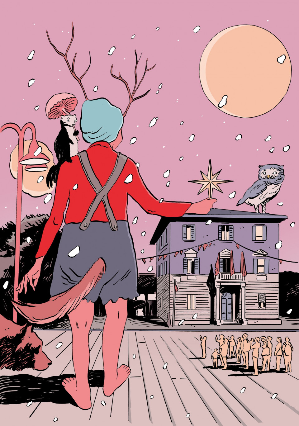 Viaggio d'inverno | illustrazione di Marino Neri per Calderara